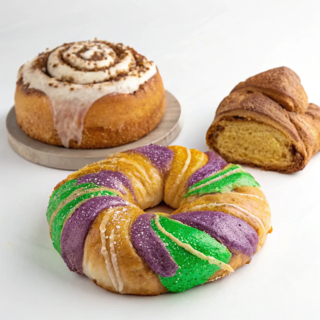 What's the Difference Between a King Cake and a Cinnamon Roll