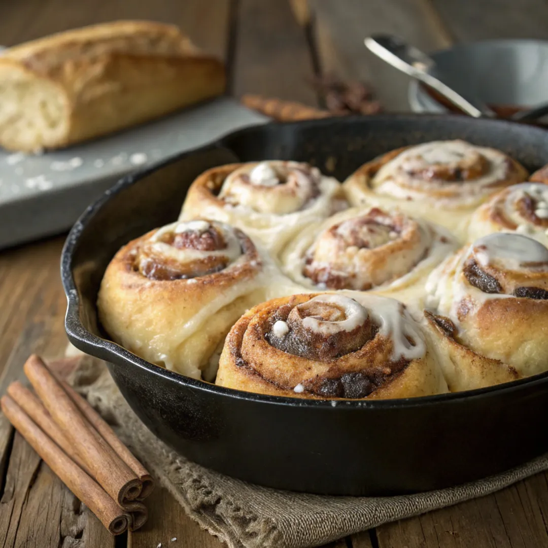 Cinnamon Rolls in Cast Iron Skillet: Fluffy & Irresistible