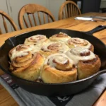 Store Bought Cinnamon Rolls in Cast Iron