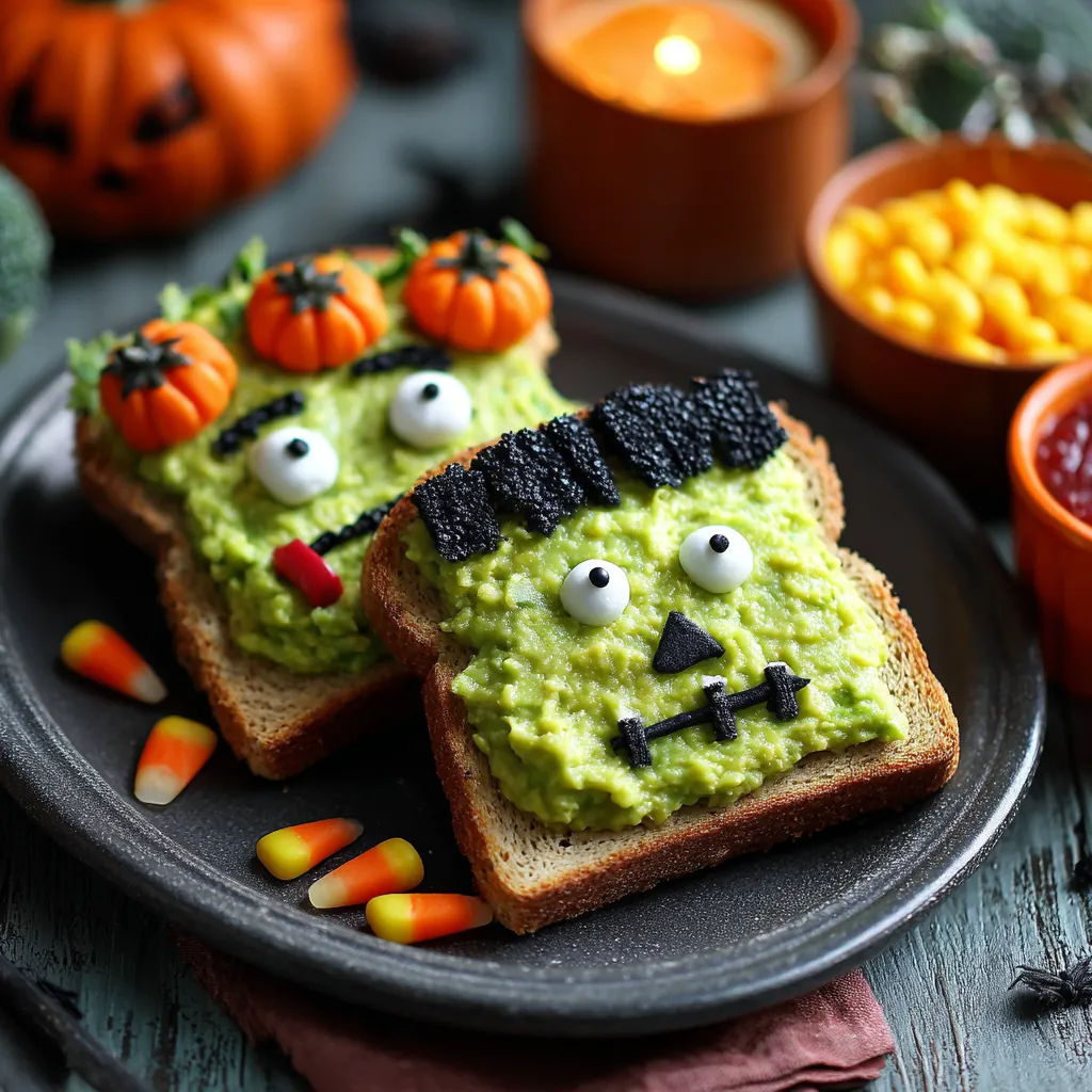 Mashed avocado for Frankenstein toast