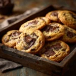 crispy edge chocolate chip cookies on tray