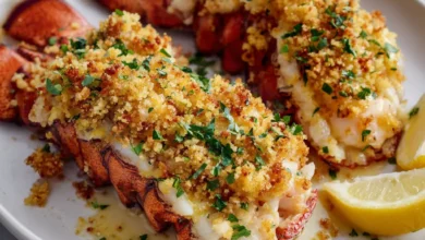 Baked Lobster Tails with Lemon Butter Crumbs