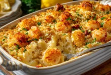 Baked Seafood Casserole with Ritz Topping