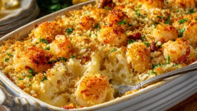 Baked Seafood Casserole with Ritz Topping