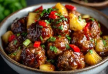 Brown Sugar Pineapple Hawaiian Meatballs
