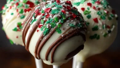 Chocolate Mint Christmas Cake Pops