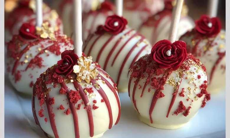 Chocolate Red Velvet Christmas Cake Pops