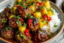 Classic Hawaiian Meatballs with Pineapple Sauce