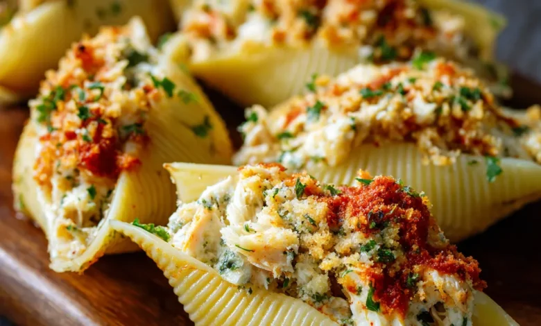 Crab and Ricotta Stuffed Shells