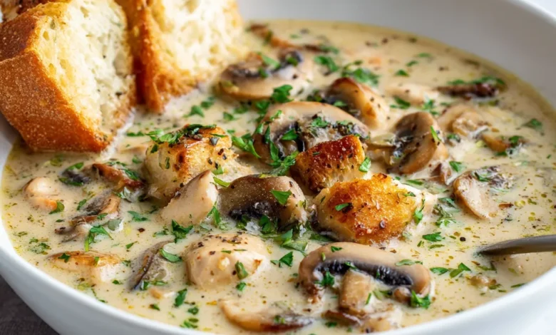 Creamy Chicken Mushroom Soup