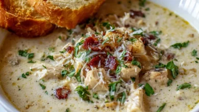 Creamy Garlic Parmesan Chicken Soup