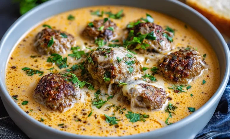 Creamy Italian Meatball Soup
