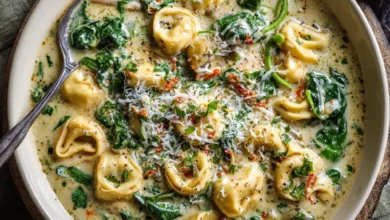 Creamy Spinach Tortellini Soup