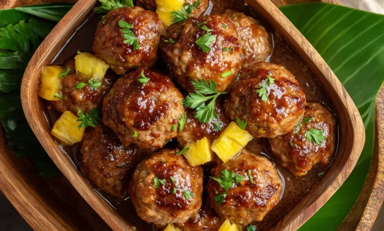 Easy Make-Ahead Hawaiian Meatballs