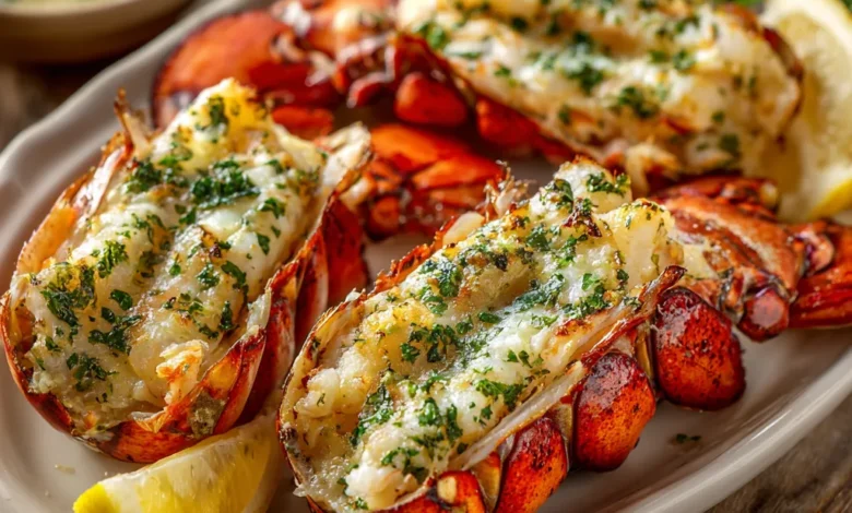 Garlic Butter Broiled Lobster Entrées
