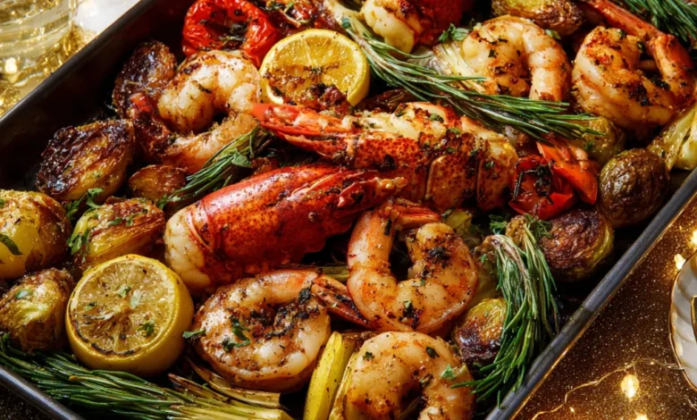 Holiday Sheet-Pan Shrimp & Lobster