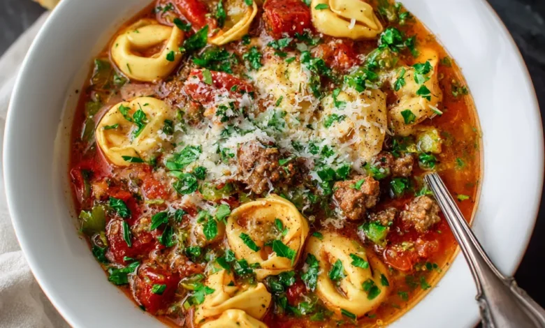 Italian Sausage Tortellini Soup