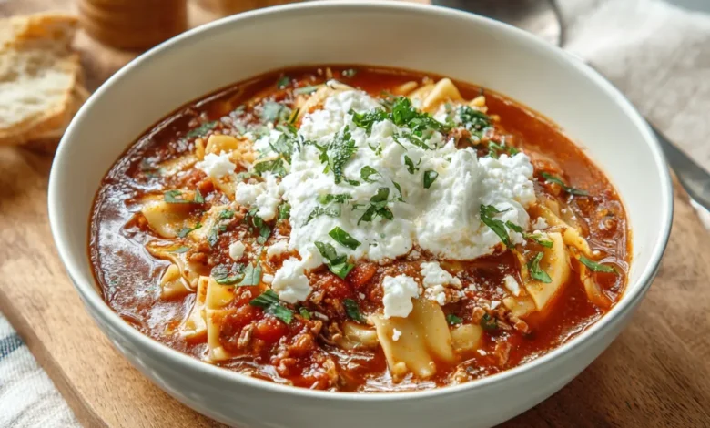 Lasagna Soup with Ricotta