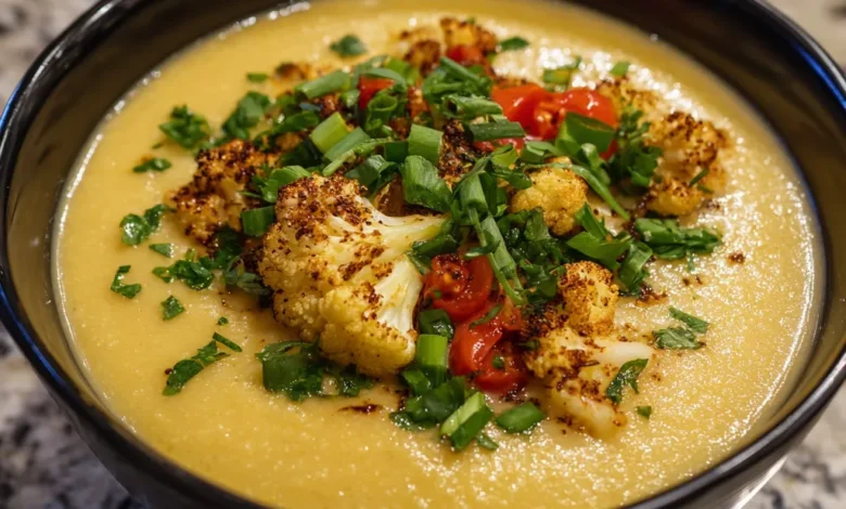 Loaded Cauliflower Soup