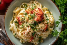 Lobster Alfredo with Fresh Parsley