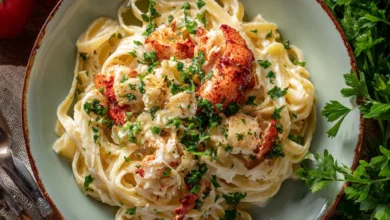 Lobster Alfredo with Fresh Parsley