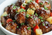 Mini Hawaiian Meatballs for Game Day