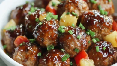 Mini Hawaiian Meatballs for Game Day