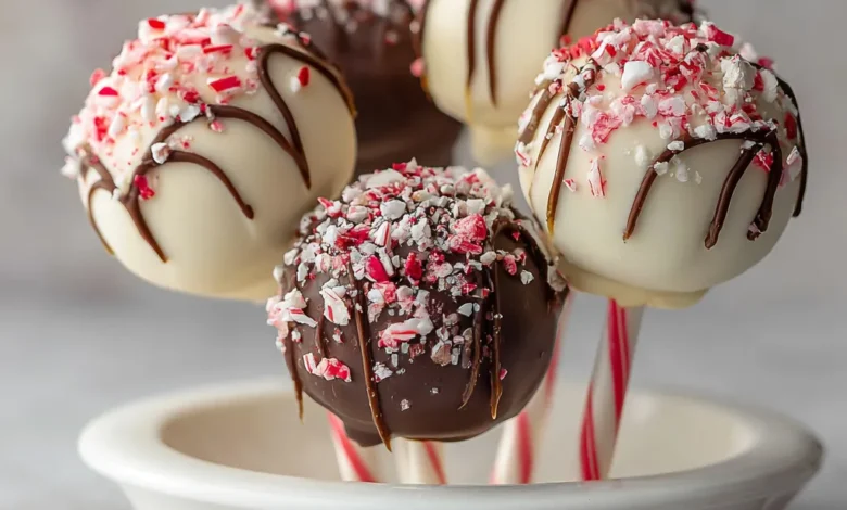 Peppermint Mocha Cake Pops