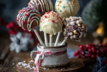 Salted Chocolate Christmas Cake Pops