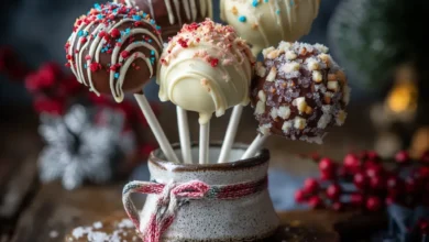 Salted Chocolate Christmas Cake Pops