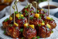 Slow Cooker Hawaiian Meatball Bites