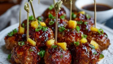 Slow Cooker Hawaiian Meatball Bites