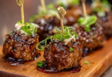 Sticky Hawaiian Meatballs Appetizer Style