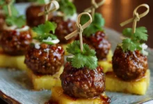 Sweet Pineapple Meatball Appetizers