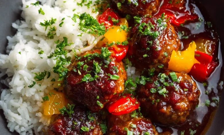 Sweet & Sour Hawaiian Meatballs