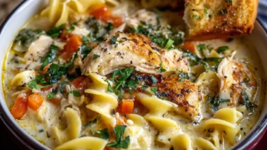 White Lasagna Chicken Soup