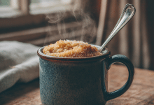 Soft & Fluffy Microwave Vanilla Mug Cake (A Little Hug in a Cup)