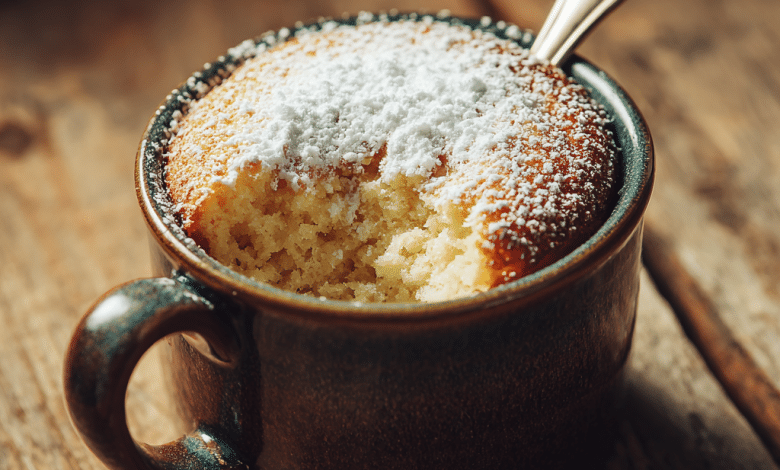 No-Egg Vanilla Mug Cake Recipe