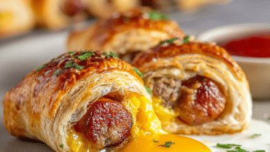 Breakfast Puff Pastry Pigs in a Blanket