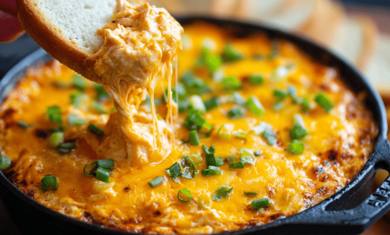 Buffalo Chicken Dip with Cheddar and Mozzarella