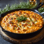 Buffalo Chicken Dip with Mozzarella and Cheddar