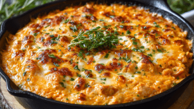 Buffalo Chicken Dip with Mozzarella and Cheddar