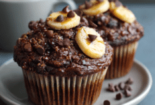Chocolate Banana Breakfast Muffins
