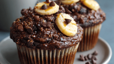 Chocolate Banana Breakfast Muffins