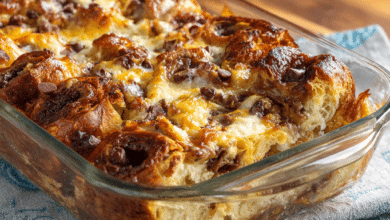 Chocolate Croissant Breakfast Casserole