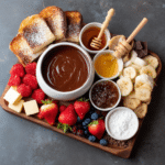Chocolate Fondue Breakfast Board