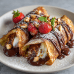 Chocolate Hazelnut Stuffed Crepes