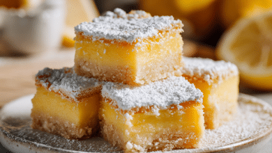 Classic Lemon Bars with a Smooth Custard Layer