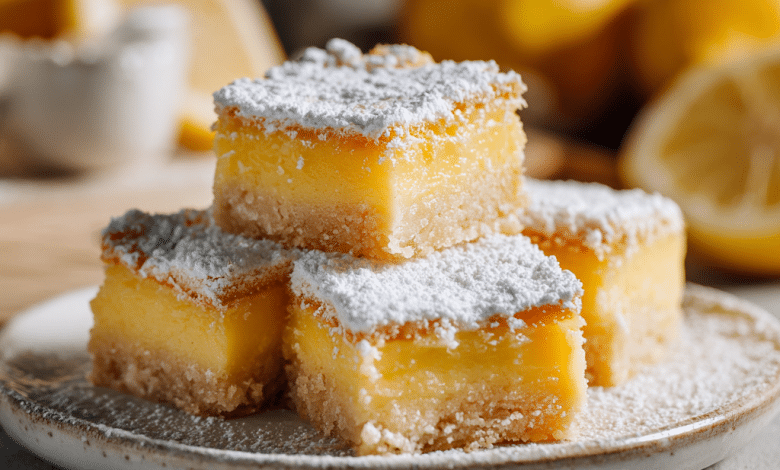 Classic Lemon Bars with a Smooth Custard Layer