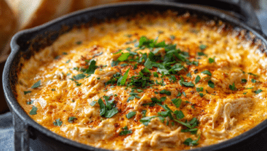 Creamy Buffalo Chicken Dip with Shredded Chicken